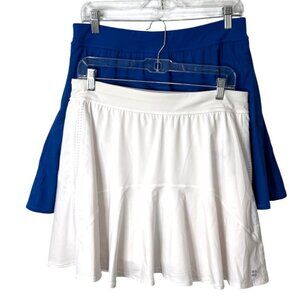Sweaty Betty Skort Set of 2 Blue & White Tennis Pickleball Skirt Womens Size 12